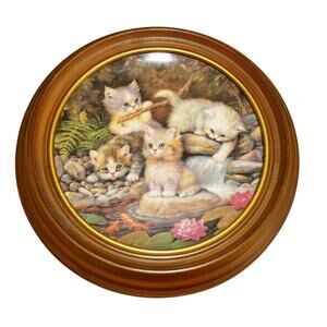 Vintage 1996 Kahla Germany Collector Plate by Jürgen Scholz – Kittens by Pond